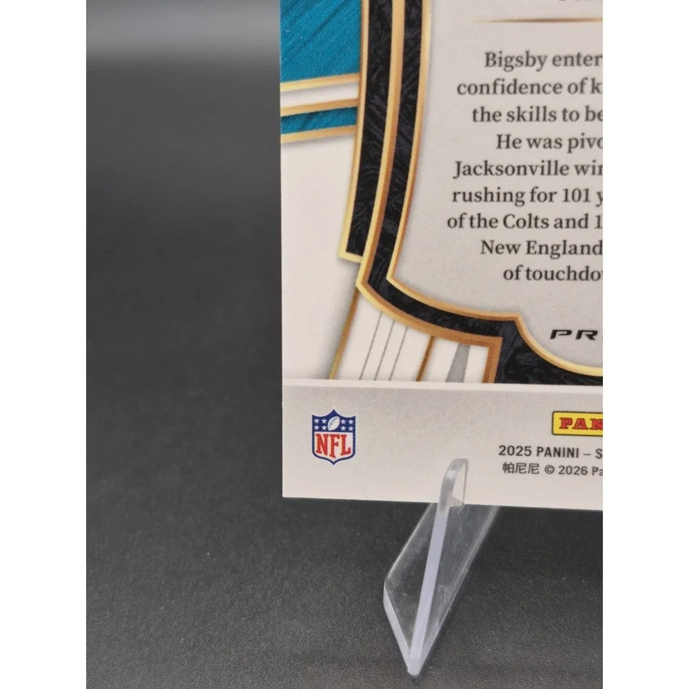 2025 Panini Select Tank Bigsby #129 White Shock Prizm 123/799 Jaguars Wore #4